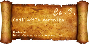 Csávás Veronika névjegykártya